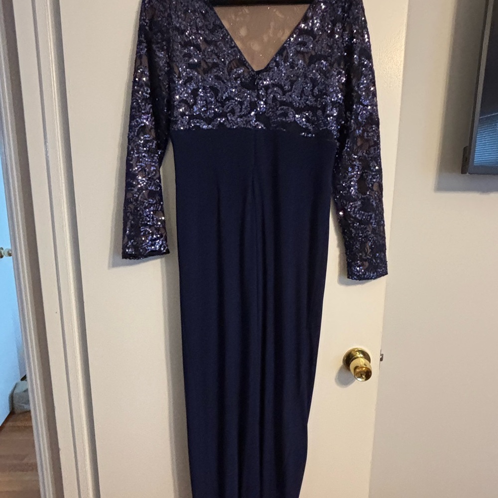 Ralph Lauren Midnight Blue Sequin Gown